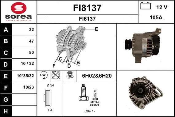 SNRA FI8137 - Alternator www.autospares.lv