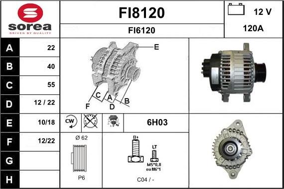 SNRA FI8120 - Alternator www.autospares.lv