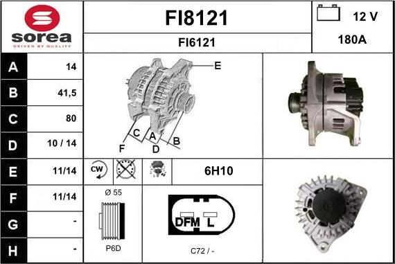 SNRA FI8121 - Ģenerators autospares.lv