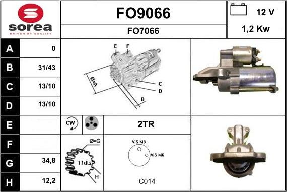 SNRA FO9066 - Starteris www.autospares.lv