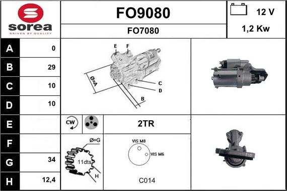 SNRA FO9080 - Стартер www.autospares.lv