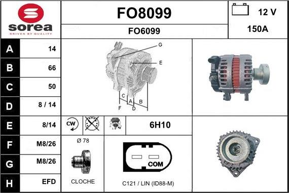 SNRA FO8099 - Генератор www.autospares.lv