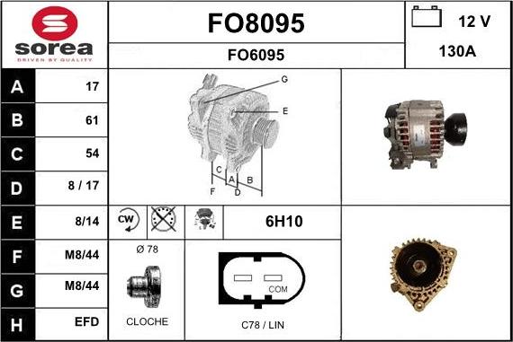 SNRA FO8095 - Генератор www.autospares.lv