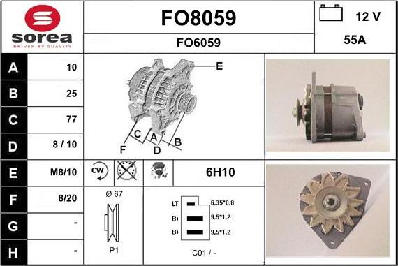 SNRA FO8059 - Ģenerators www.autospares.lv