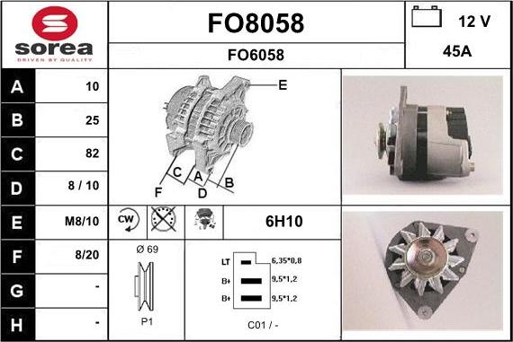 SNRA FO8058 - Ģenerators autospares.lv