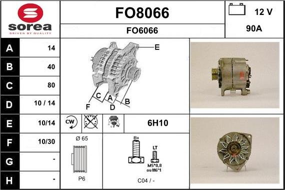 SNRA FO8066 - Ģenerators www.autospares.lv