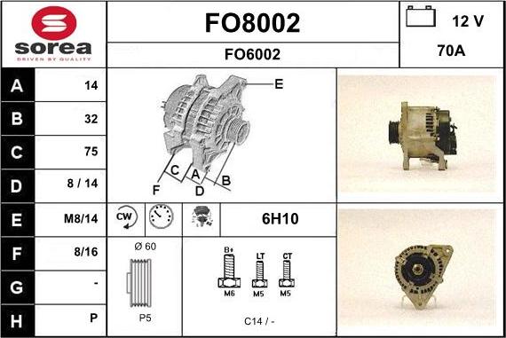 SNRA FO8002 - Ģenerators autospares.lv