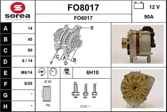 SNRA FO8017 - Ģenerators autospares.lv