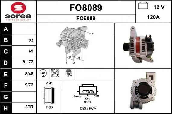 SNRA FO8089 - Ģenerators autospares.lv