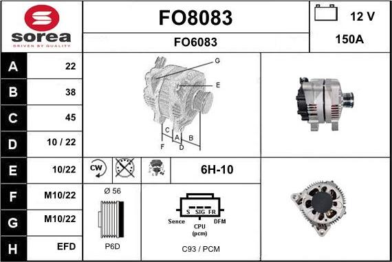 SNRA FO8083 - Alternator www.autospares.lv