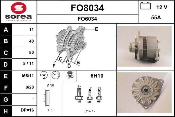 SNRA FO8034 - Ģenerators autospares.lv