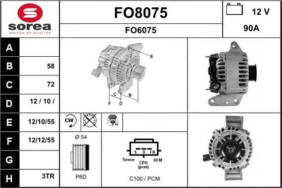 SNRA FO8075 - Ģenerators autospares.lv