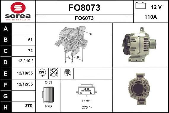 SNRA FO8073 - Ģenerators www.autospares.lv