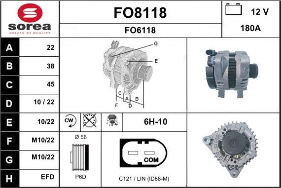 SNRA FO8118 - Генератор www.autospares.lv