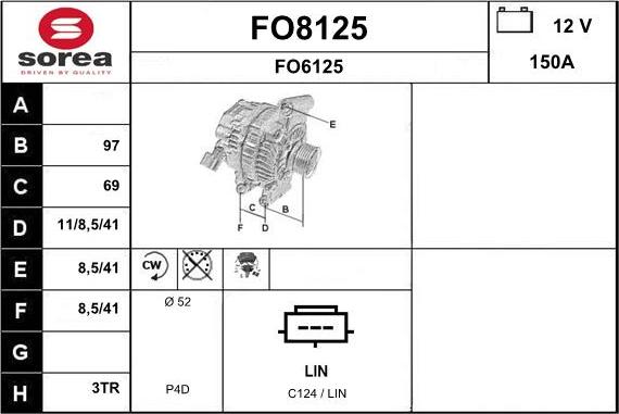 SNRA FO8125 - Ģenerators www.autospares.lv