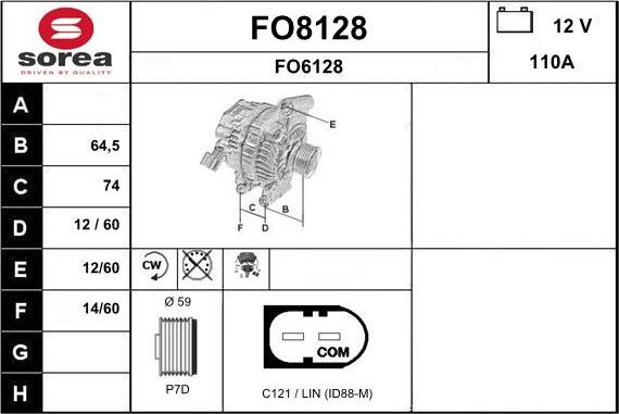 SNRA FO8128 - Ģenerators autospares.lv