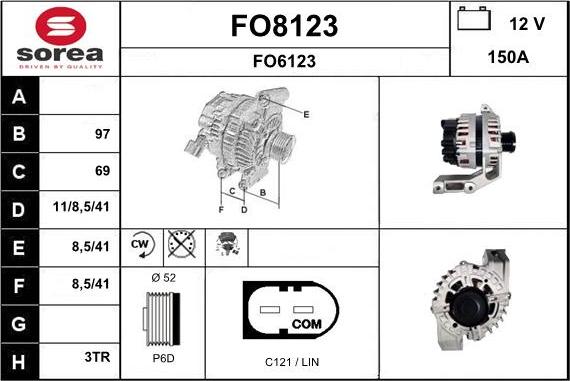 SNRA FO8123 - Ģenerators www.autospares.lv