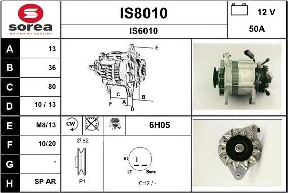 SNRA IS8010 - Генератор www.autospares.lv