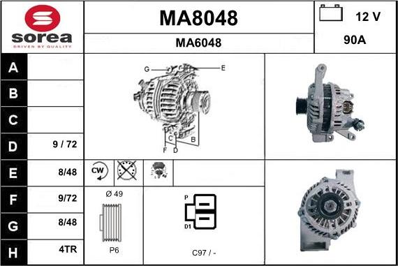 SNRA MA8048 - Ģenerators autospares.lv