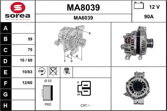 SNRA MA8039 - Генератор www.autospares.lv