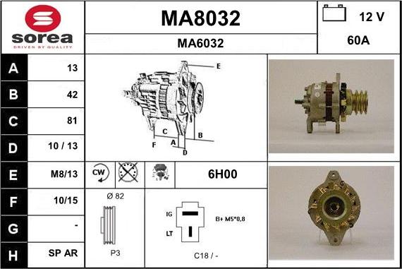 SNRA MA8032 - Генератор www.autospares.lv