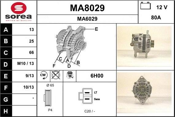 SNRA MA8029 - Ģenerators autospares.lv