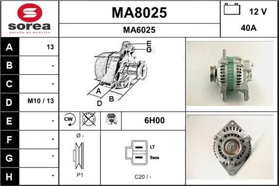 SNRA MA8025 - Генератор www.autospares.lv