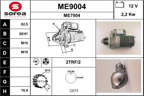 SNRA ME9004 - Starter www.autospares.lv