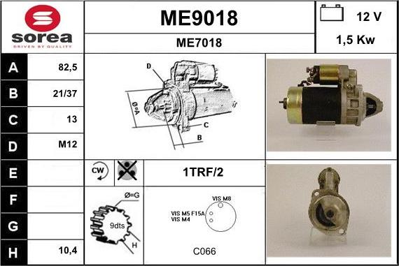 SNRA ME9018 - Starteris autospares.lv