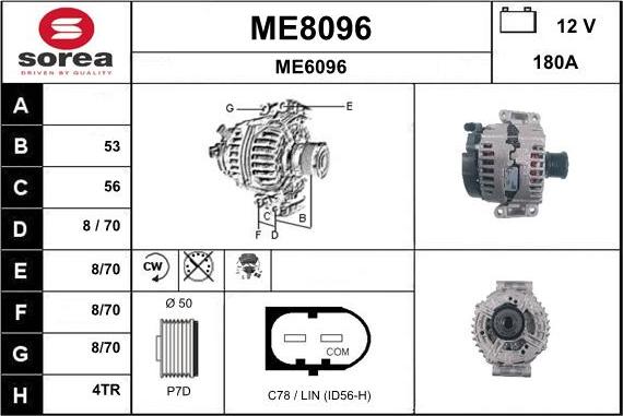 SNRA ME8096 - Alternator www.autospares.lv