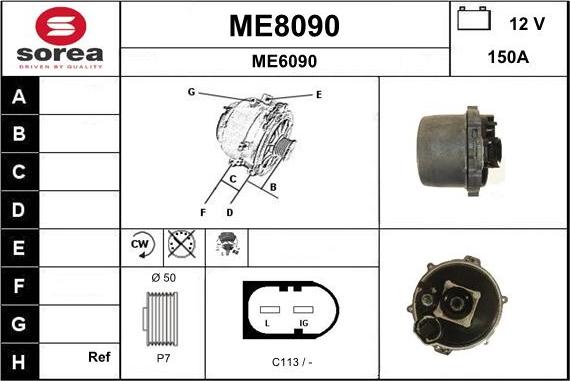 SNRA ME8090 - Ģenerators autospares.lv