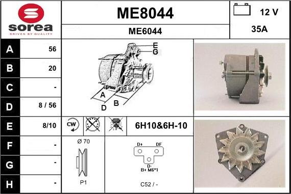 SNRA ME8044 - Ģenerators autospares.lv