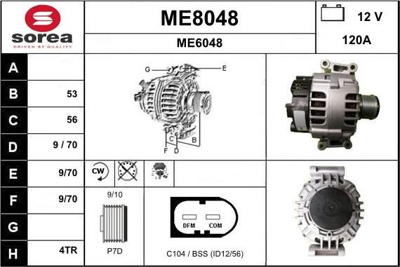 SNRA ME8048 - Ģenerators autospares.lv