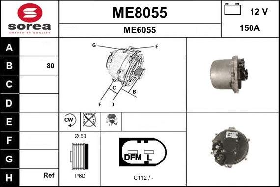 SNRA ME8055 - Генератор www.autospares.lv