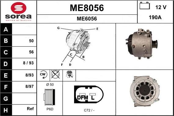 SNRA ME8056 - Ģenerators www.autospares.lv