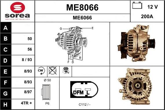 SNRA ME8066 - Ģenerators www.autospares.lv