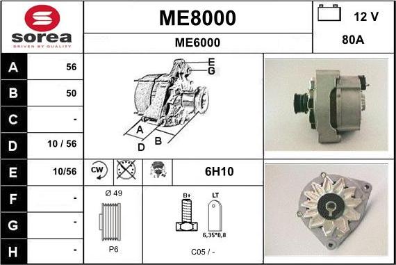 SNRA ME8000 - Ģenerators autospares.lv