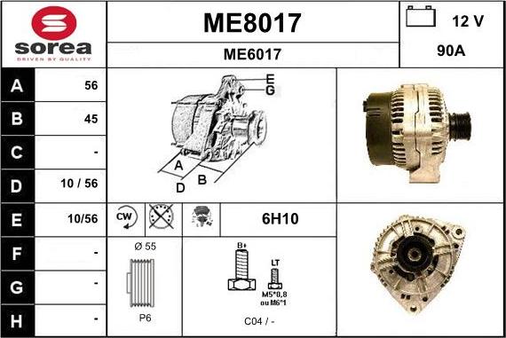 SNRA ME8017 - Генератор www.autospares.lv