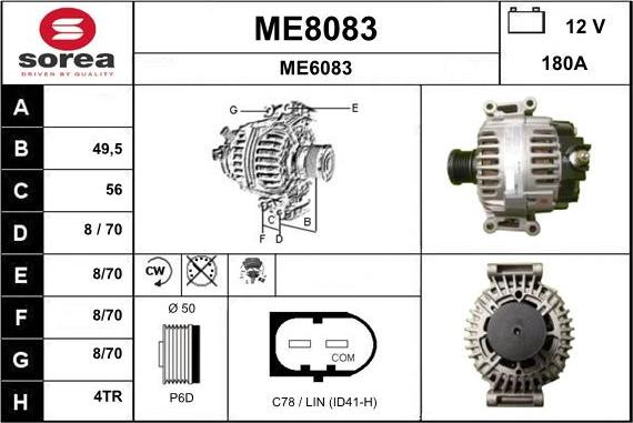 SNRA ME8083 - Ģenerators www.autospares.lv