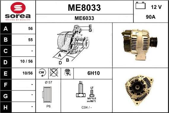 SNRA ME8033 - Генератор www.autospares.lv