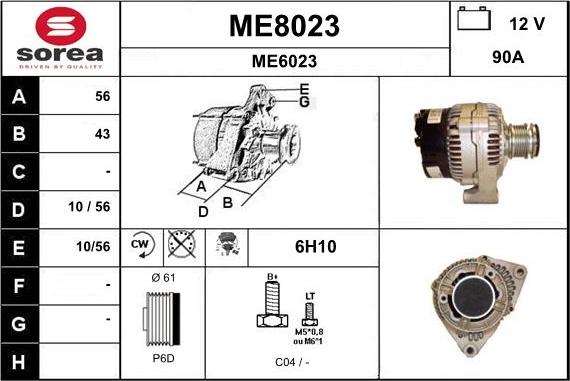 SNRA ME8023 - Генератор www.autospares.lv