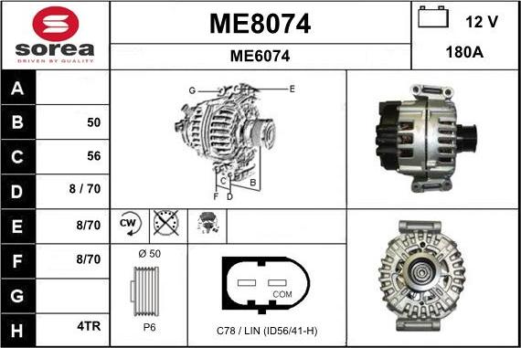 SNRA ME8074 - Генератор www.autospares.lv