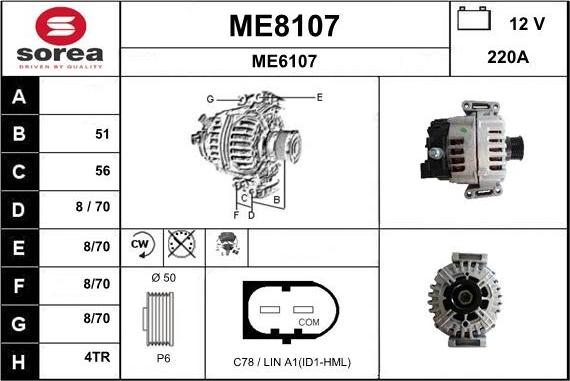 SNRA ME8107 - Ģenerators autospares.lv