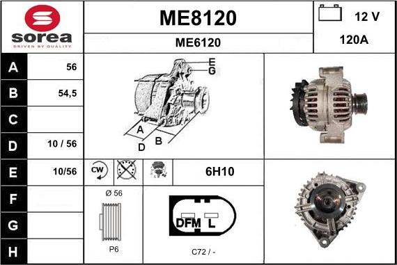 SNRA ME8120 - Ģenerators www.autospares.lv