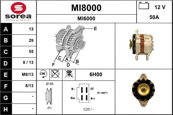 SNRA MI8000 - Генератор www.autospares.lv