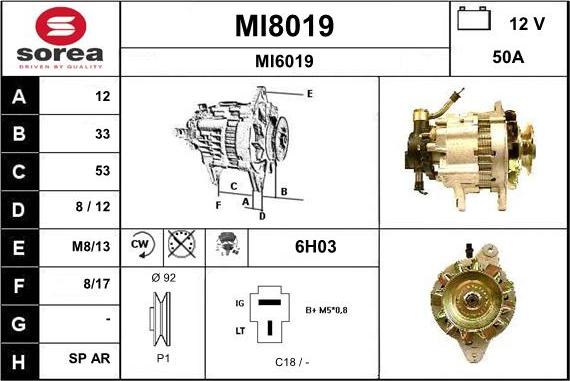 SNRA MI8019 - Генератор www.autospares.lv