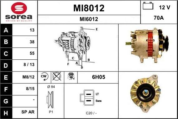 SNRA MI8012 - Генератор www.autospares.lv