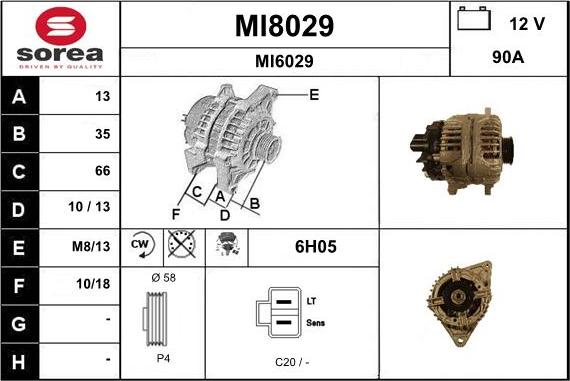 SNRA MI8029 - Ģenerators autospares.lv