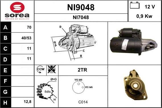 SNRA NI9048 - Starteris www.autospares.lv