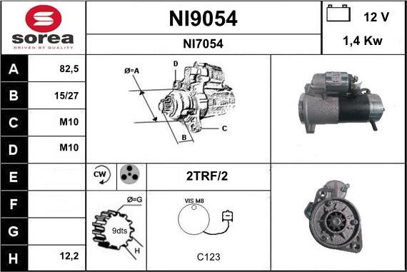 SNRA NI9054 - Стартер www.autospares.lv